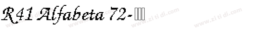 R41 Alfabeta 72字体转换